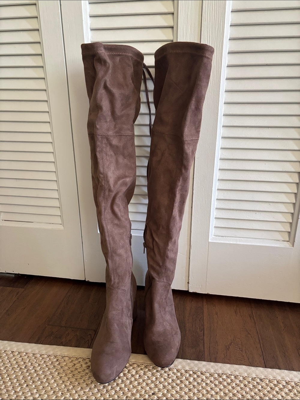 Steve Madden Osana Over-The-Knee Suede Boots - Taupe